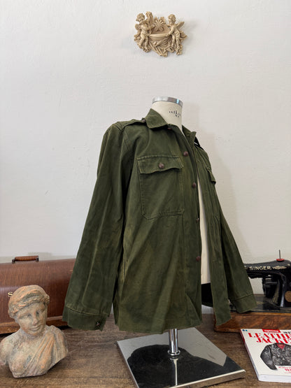 Vintage 80’s Faded Hungarian Army Shirt “M/L”