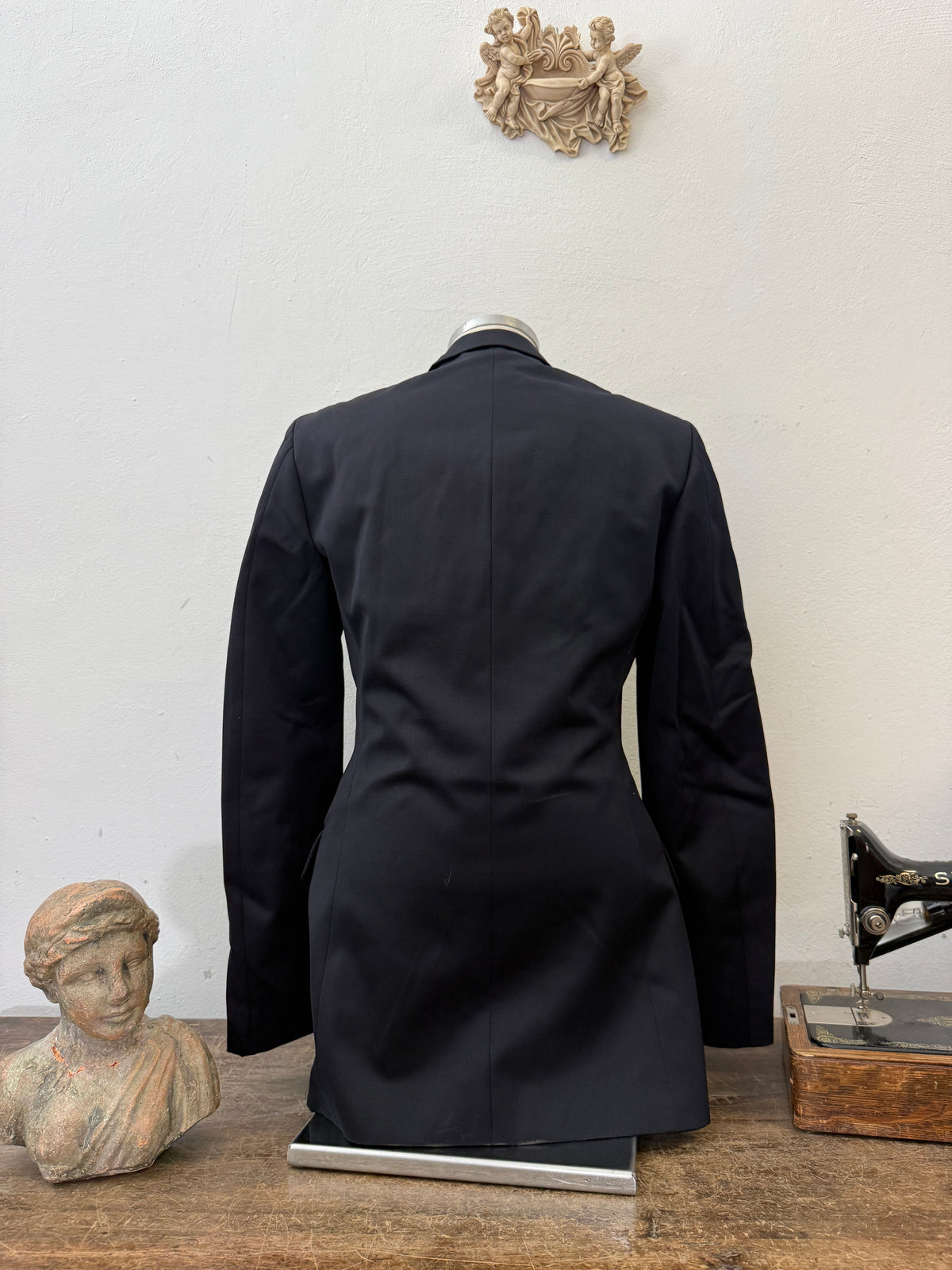 Vintage Italian Navy Double Breasted Jacket “M”