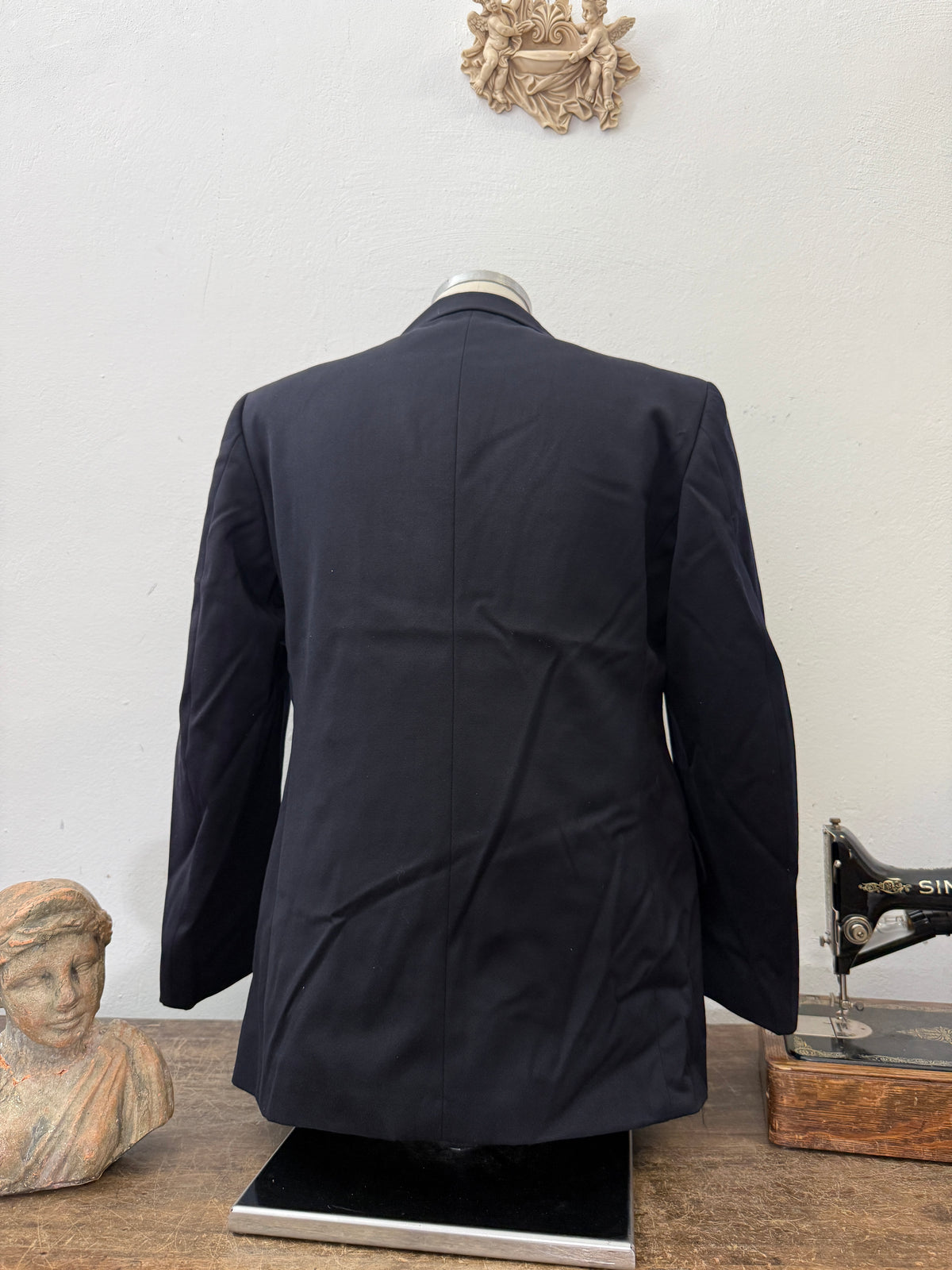 Vintage Italian Navy Double Breasted Jacket “M”