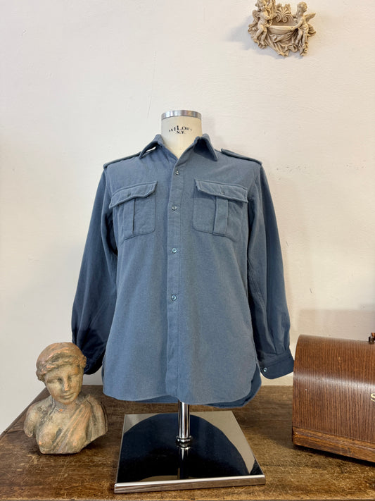 Vintage 60’s Italian Air Force Flannel Shirt “S/M”