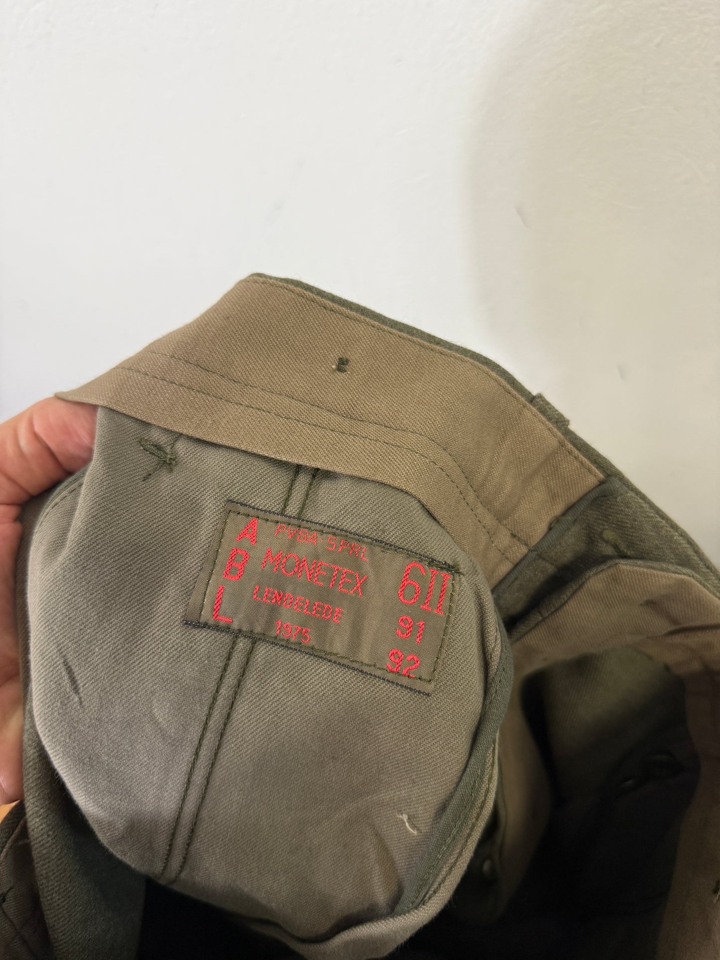 Vintage 70’s Belgian Army Wool Pants “W34”