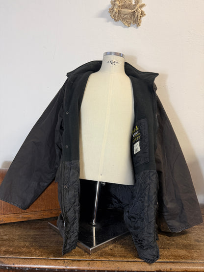 Vintage Black Wax Jacket Barbour Made in England “XL”