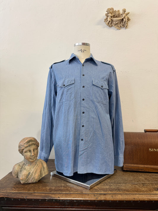 Vintage 90’s Italian Navy Shirt “L/XL”