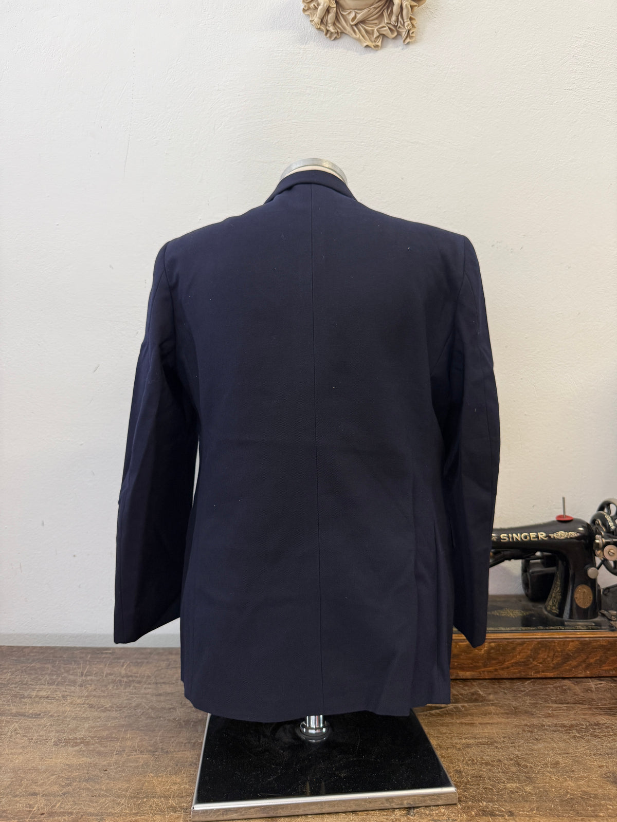 Vintage Italian Navy Double Breasted Jacket “S/M”
