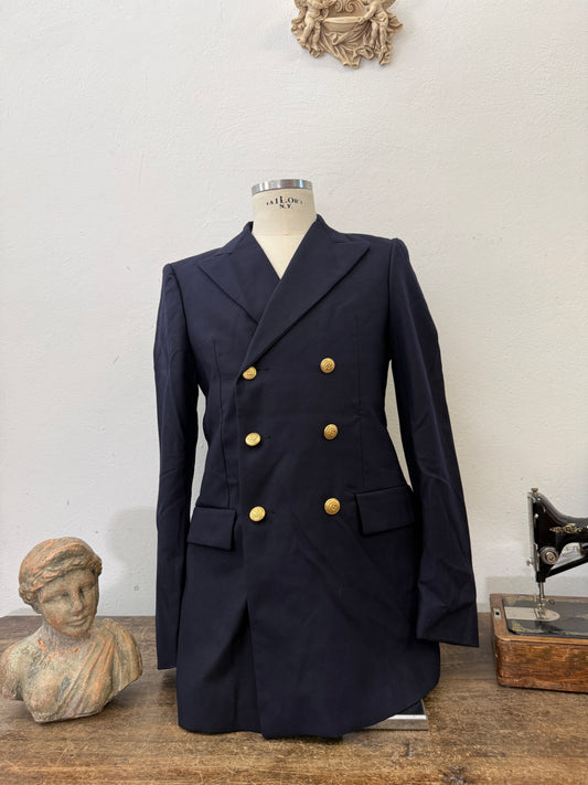 Vintage Italian Navy Double Breasted Jacket “L”