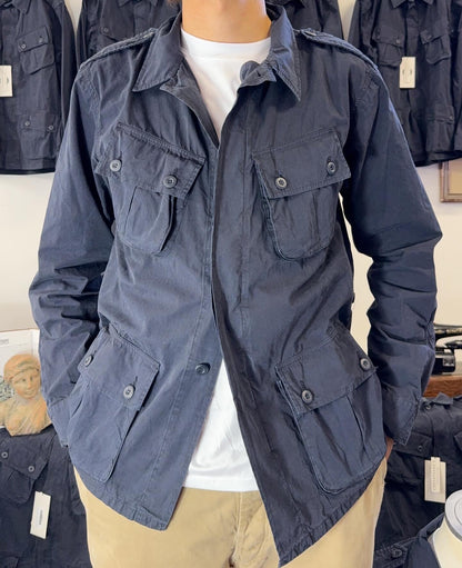 Jungle Jacket Popeline First Pattern Blue Navy - Chesapeake’s