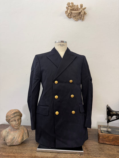 Vintage Italian Navy Double Breasted Jacket “M/L”