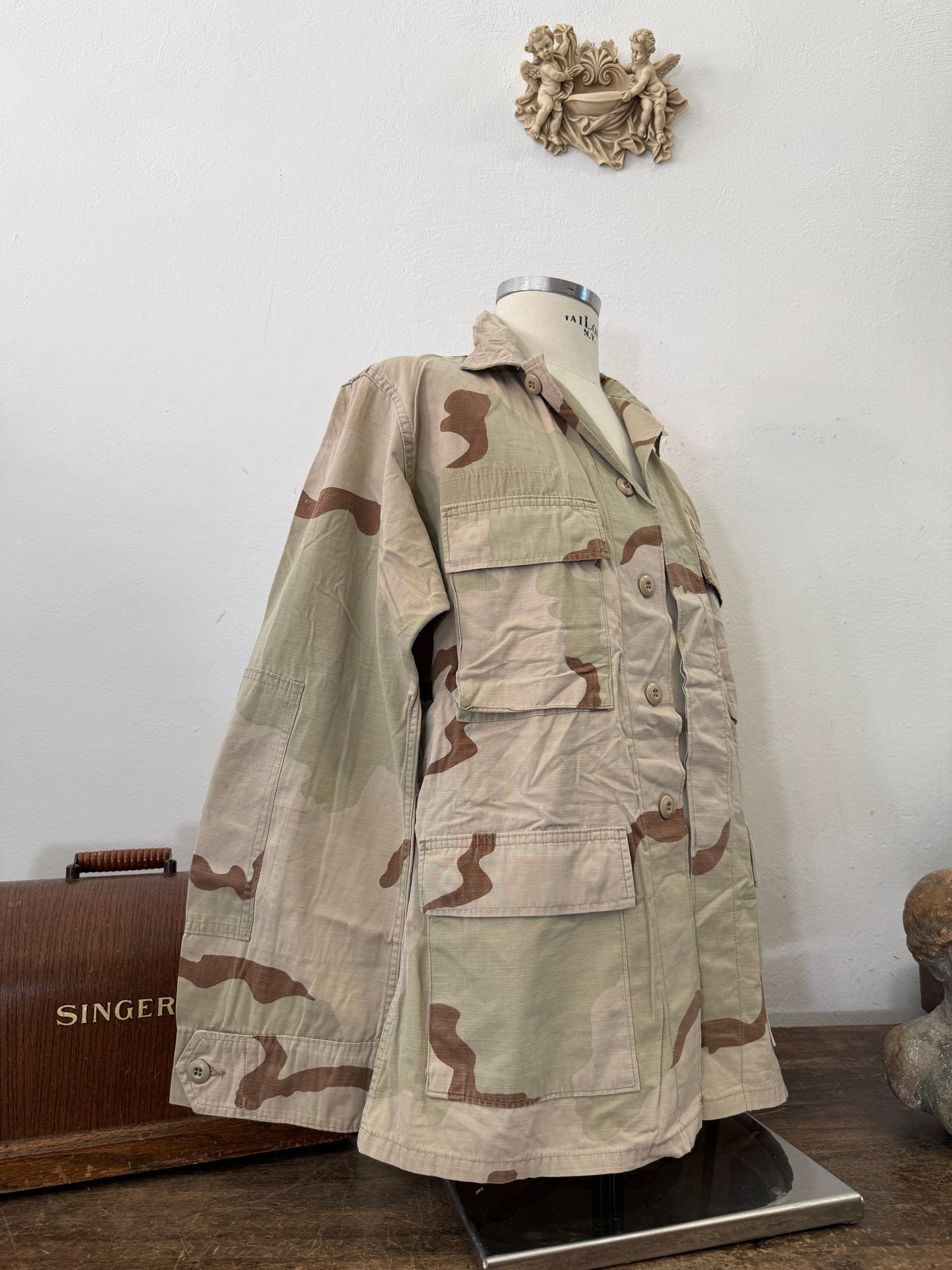 Vintage BDU Camo Jacket Ripstop US Army – L