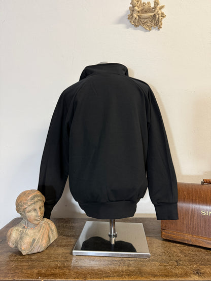 Raglan Black Half Zip Sweatshirt - Made in Italy
