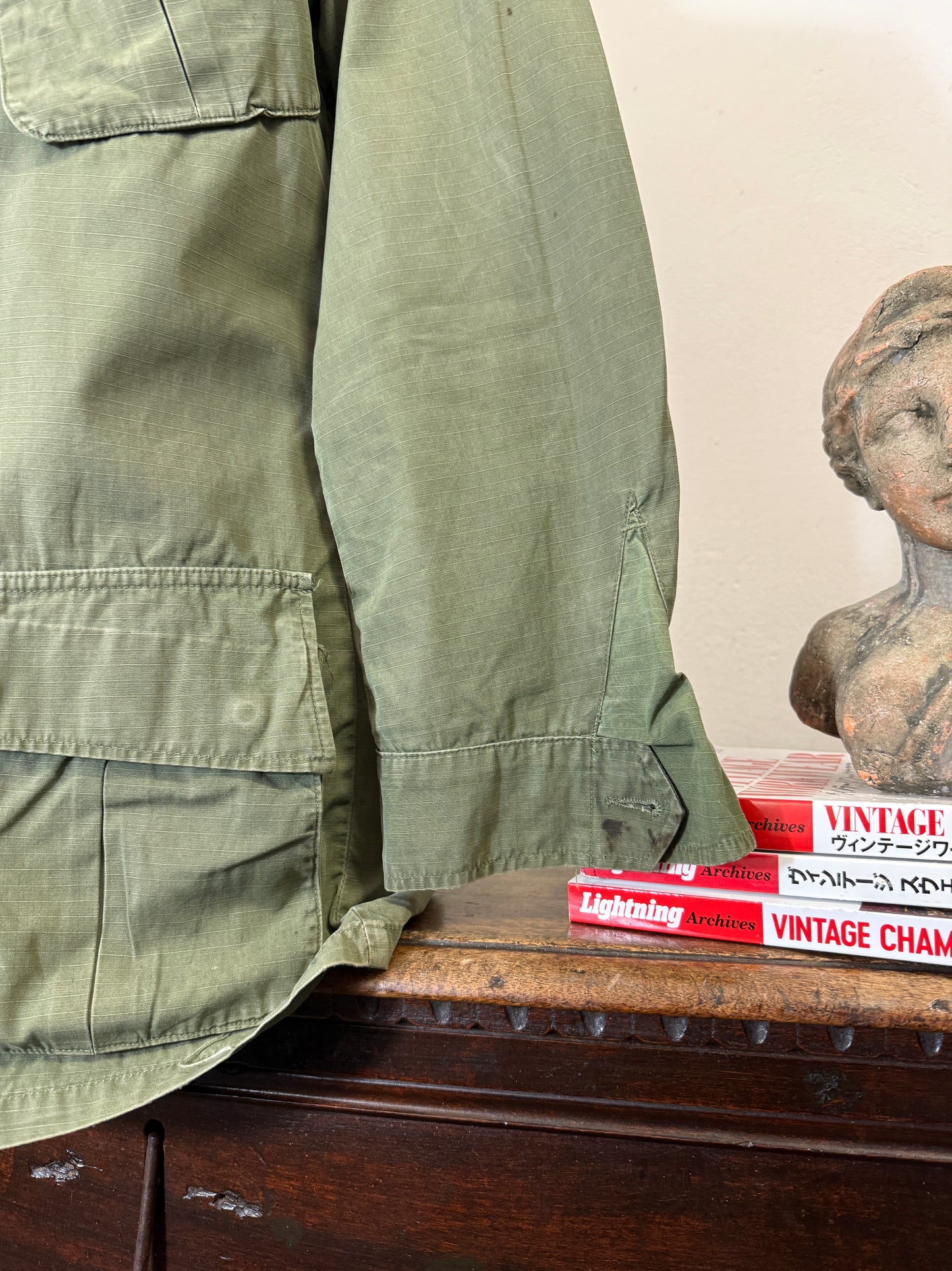 Vintage Rip Stop Jungle Jacket U.S. ARMY “M/L”