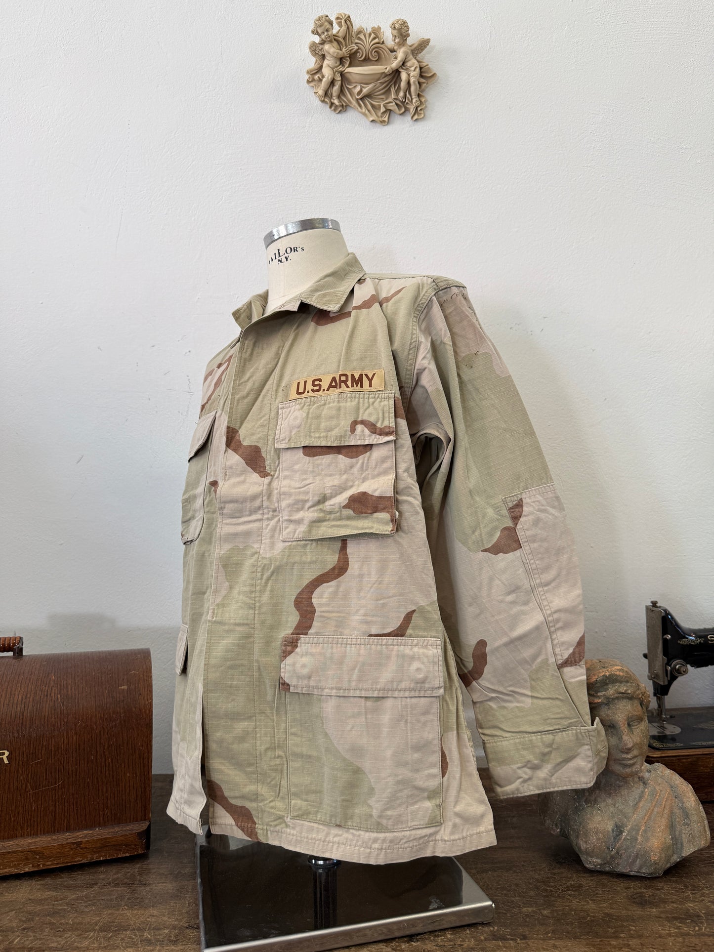 Vintage BDU Camo Jacket Ripstop US Army – L