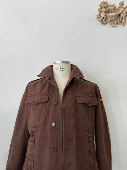 Vintage Moleskin German Army Jacket “S/M”
