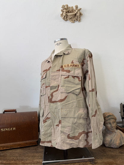 Vintage BDU Camo Jacket Ripstop US Army – L
