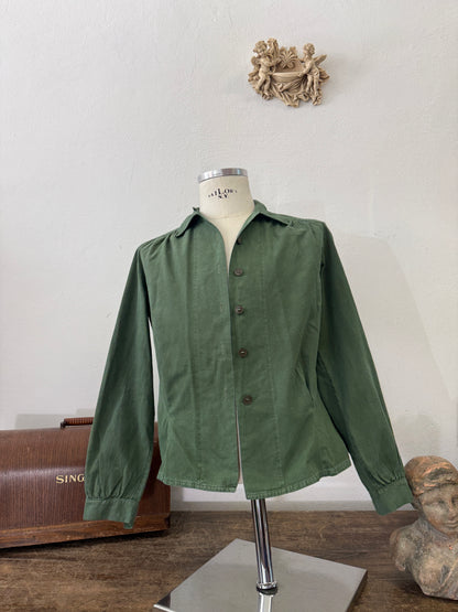 Vintage 80’s Woman Swedish Army Shirt - S