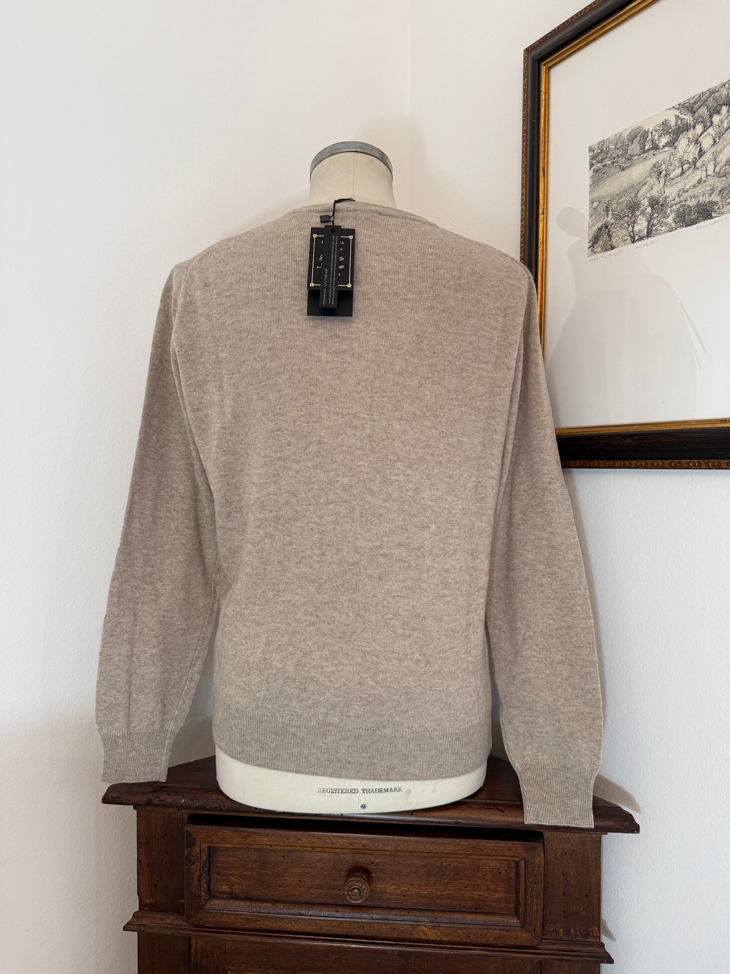 Essential Beige Sweater - Made in Italy