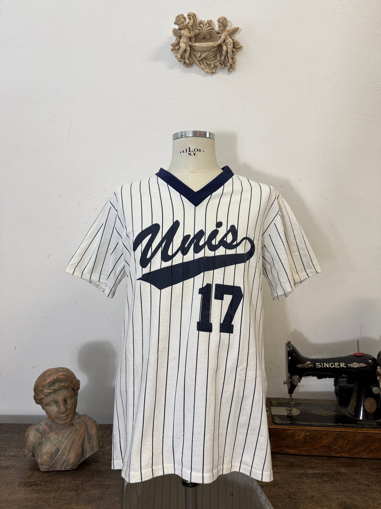 Vintage New York Yankees #17 Pinstripe Jersey American Sportswear Made in USA “L/XL”