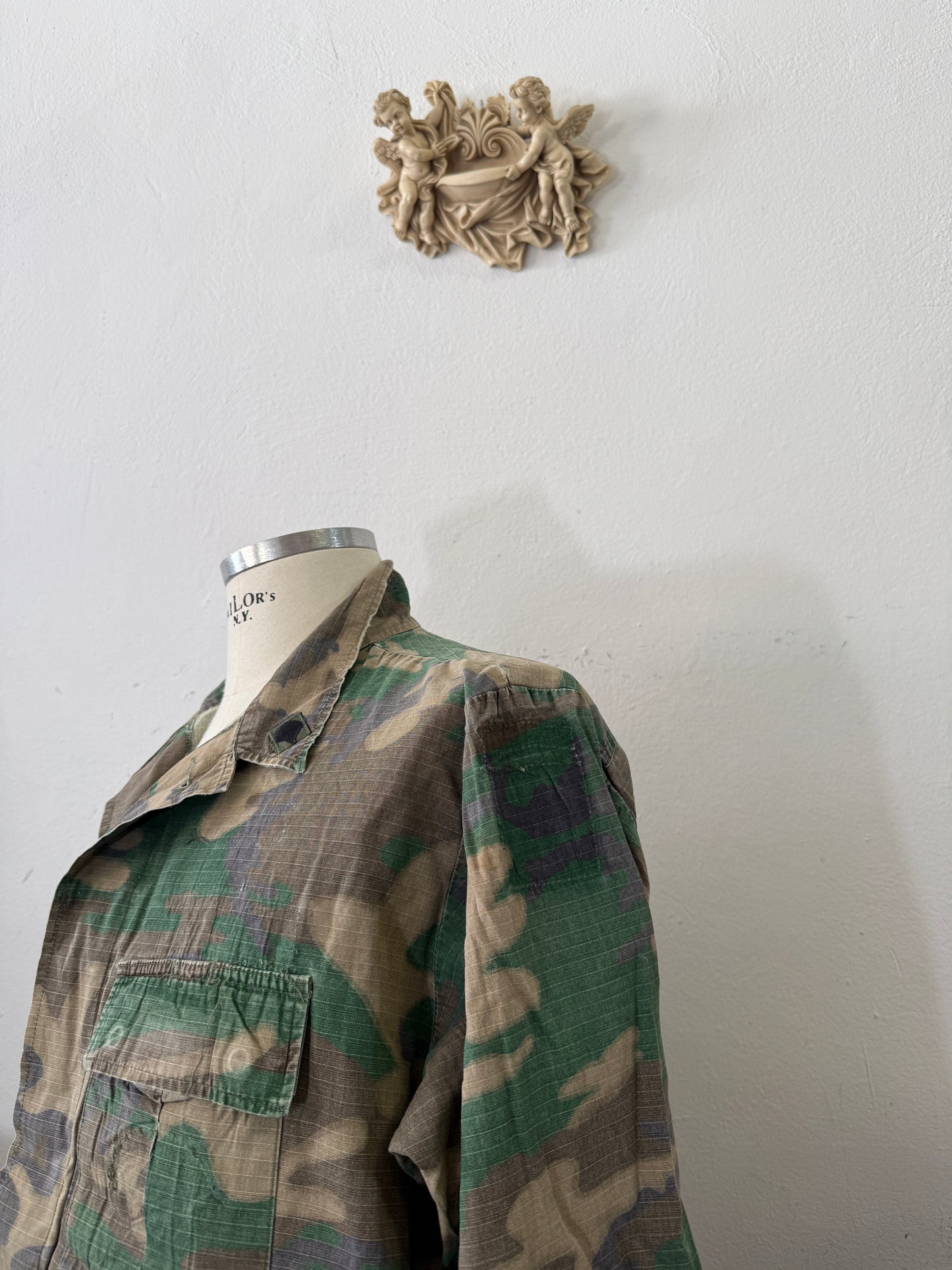 Vintage 1970-80s ERDL Camouflage Pattern Hot Weather Jacket Ripstop “M”