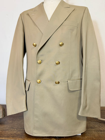 Vintage German Navy Double Breasted Jacket “XL”