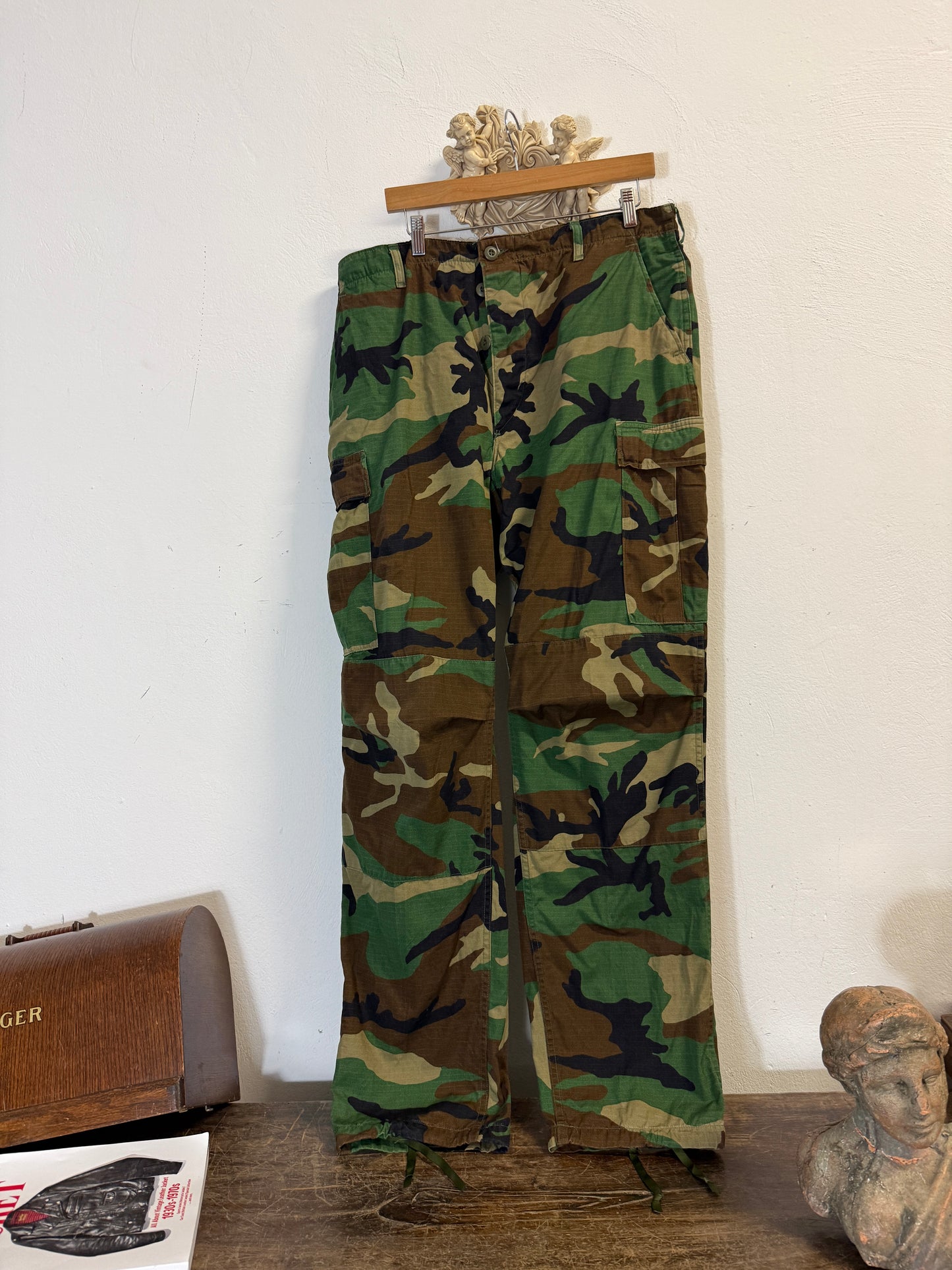 Vintage Woodland Camo Cargo Pants Us Army Rip Stop “W36”