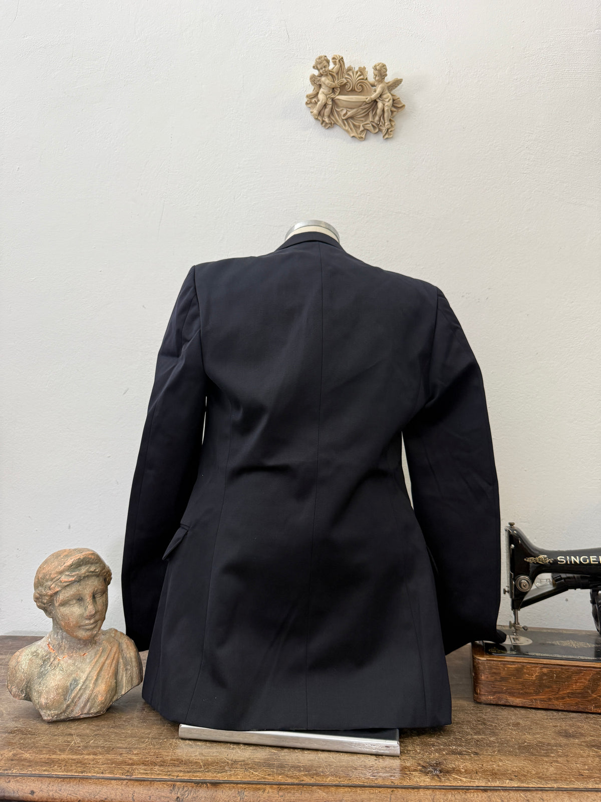 Vintage Italian Navy Double Breasted Jacket “M”