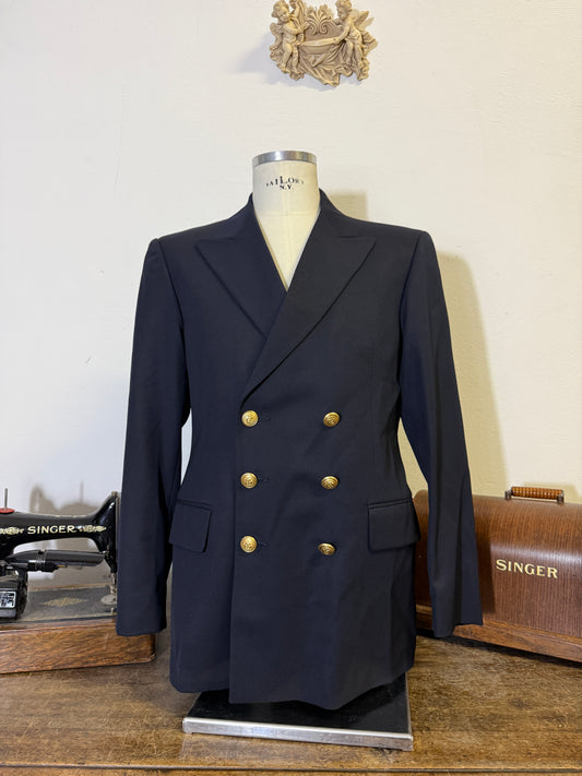 Vintage 00’s Italian Navy Double Breasted Jacket “L/XL”