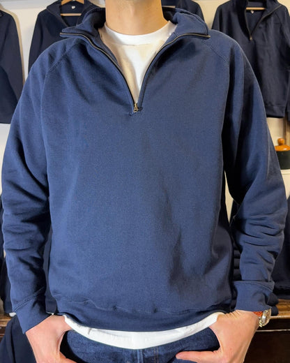 Blue Half Zip Sweatshirt