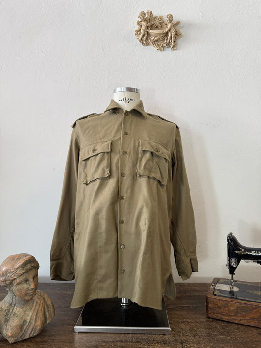 Vintage Italian Army Flannel Shirt “M”