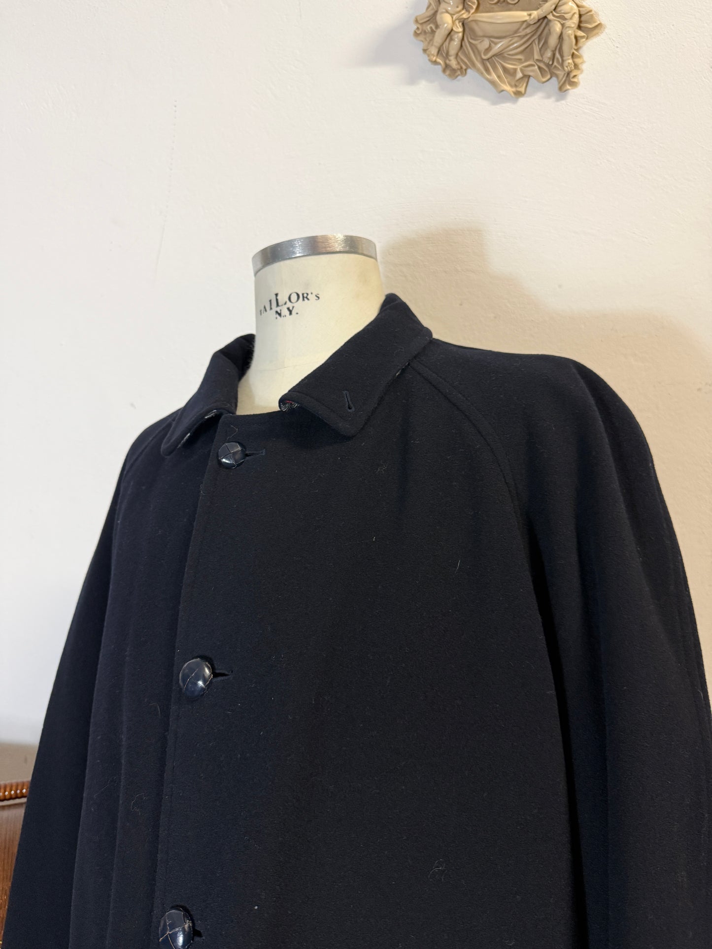 Vintage Raglan Wool Burberry Coat “L”