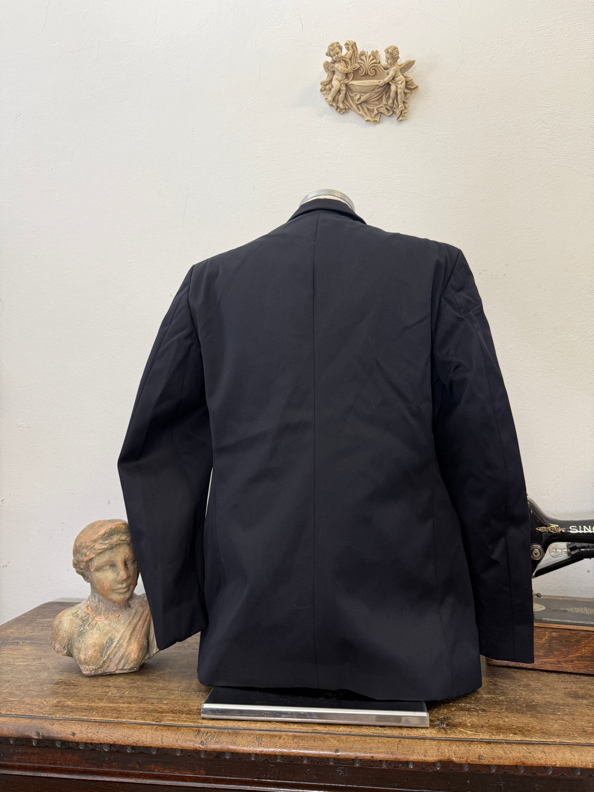 Vintage Italian Navy Double Breasted Jacket “XL”