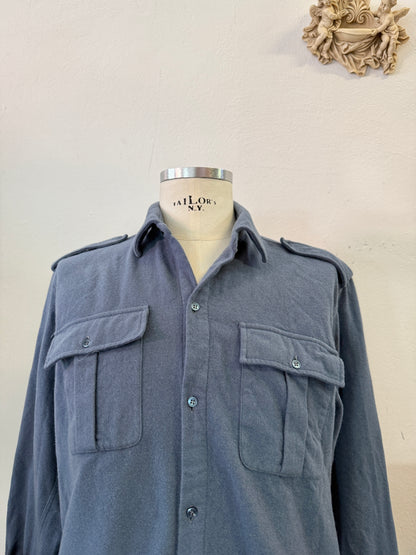 Vintage 60’s Italian Air Force Flannel Shirt “M”