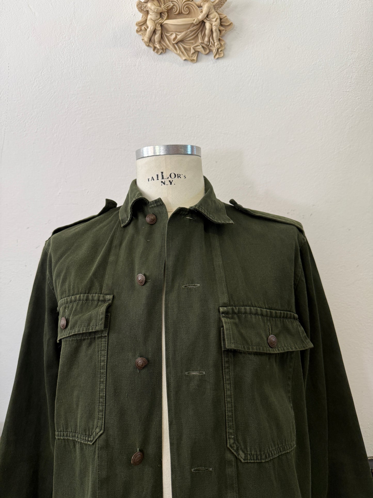 Vintage 80’s Faded Hungarian Army Shirt “M”