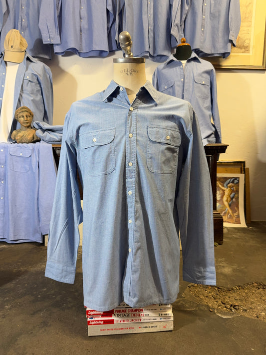 Deadstock 70’s Chambray Shirt - L, XL, XXL