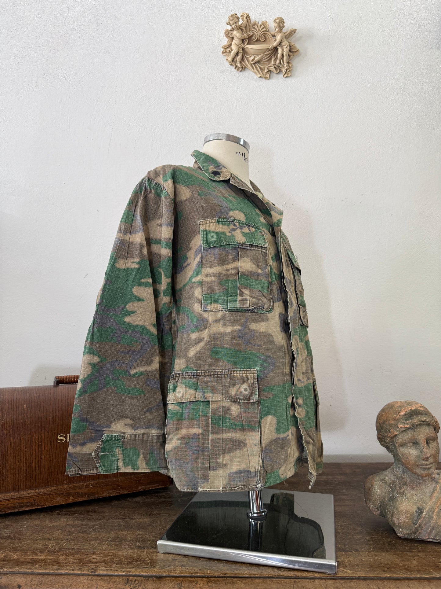 Vintage 1970-80s ERDL Camouflage Pattern Hot Weather Jacket Ripstop “M”