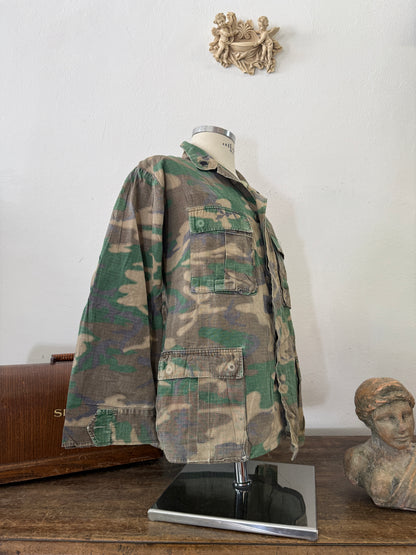 Vintage 1970-80s ERDL Camouflage Pattern Hot Weather Jacket Ripstop “M”