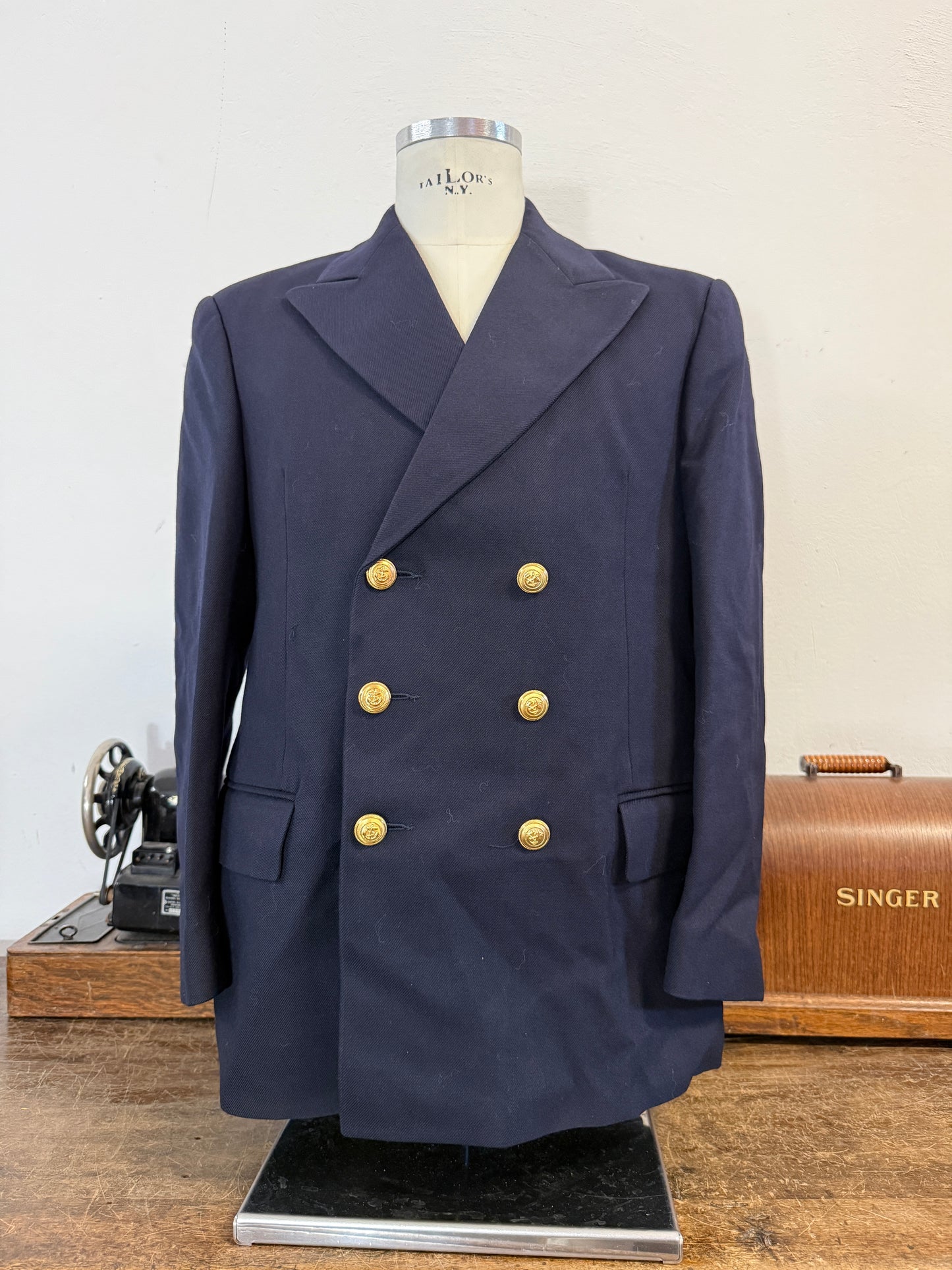 Vintage 00’s Italian Navy Double Breasted Jacket “M”
