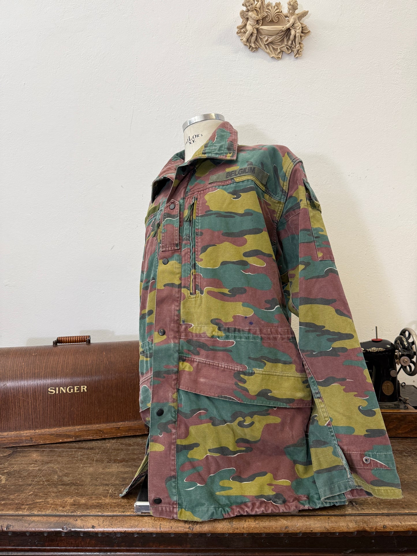 Vintage Belgian Army Camo Jacket “XXL”