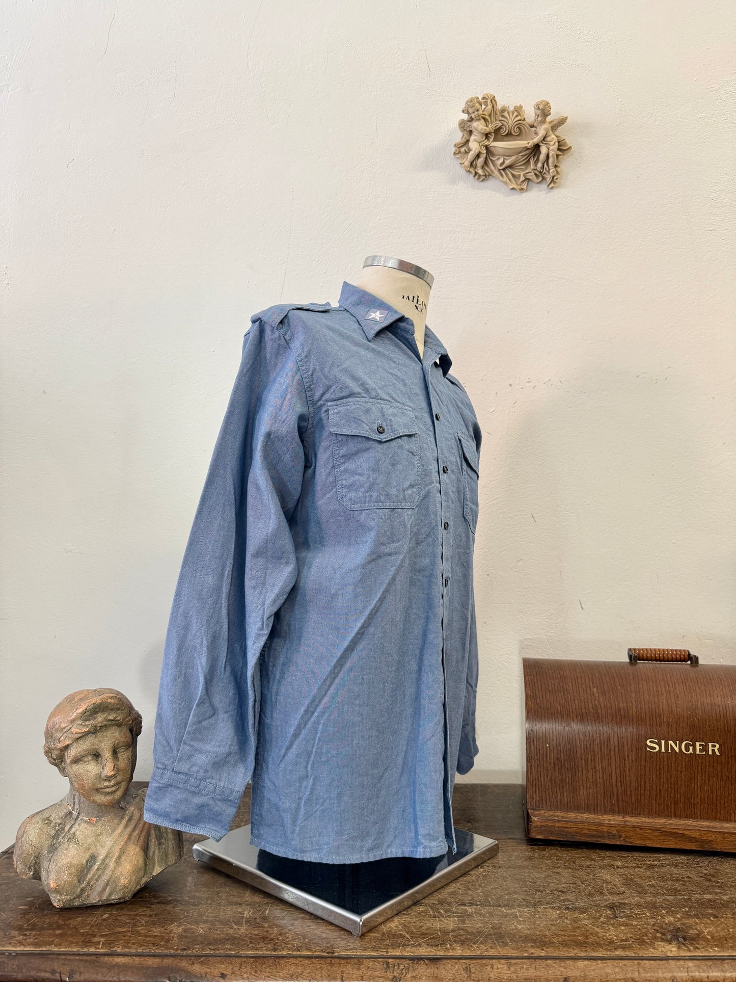 Vintage 90’s Italian Navy Shirt “M/L”