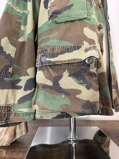Vintage Woodland Camo Jacket Us Army Rip Stop “M”