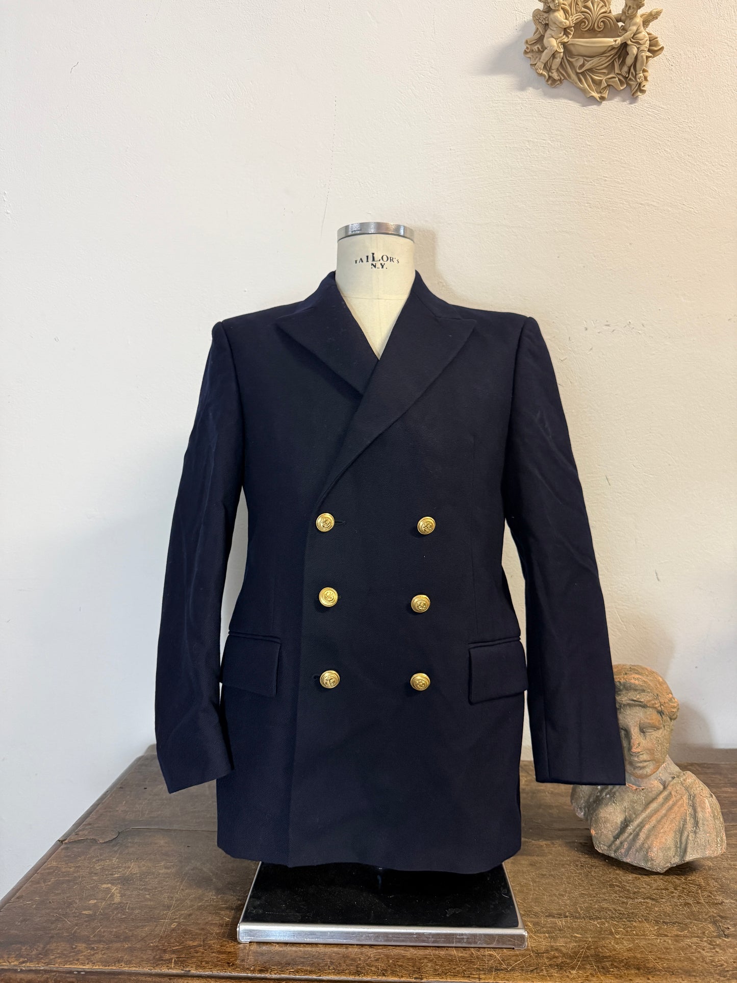 Vintage 90’s Italian Navy Double Breasted Jacket “M”