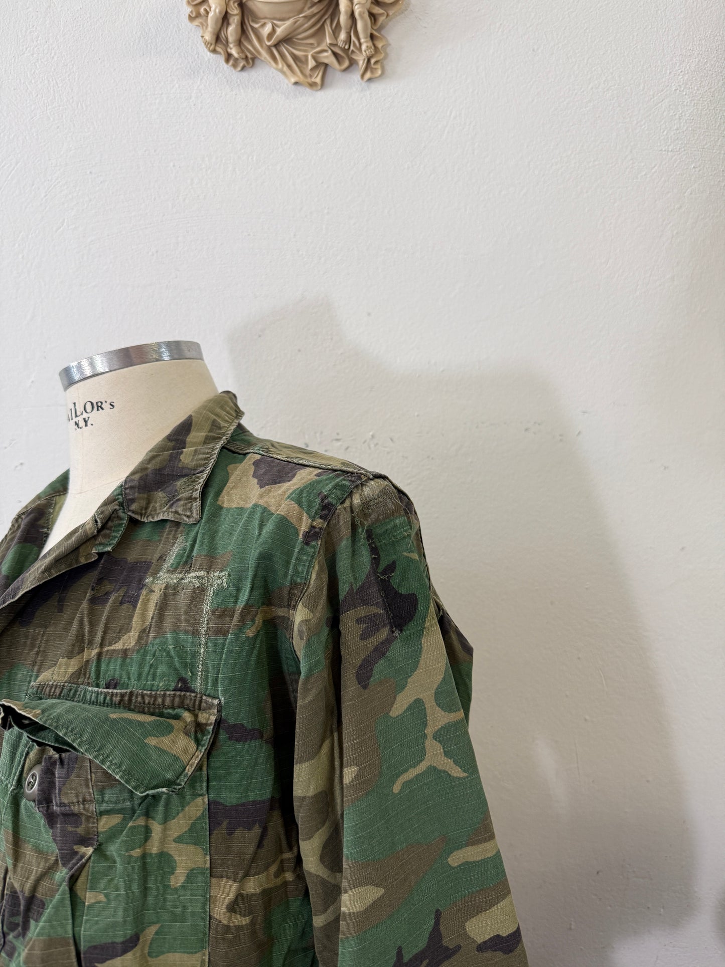 Vintage 1970-80s ERDL Camouflage Pattern Hot Weather Jacket Ripstop “S/M”