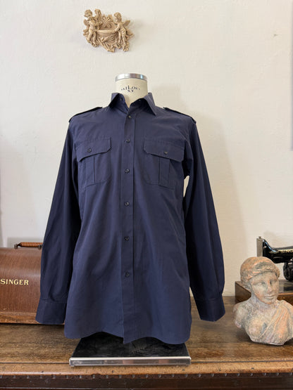 Vintage Italian Navy Shirt “L/XL”