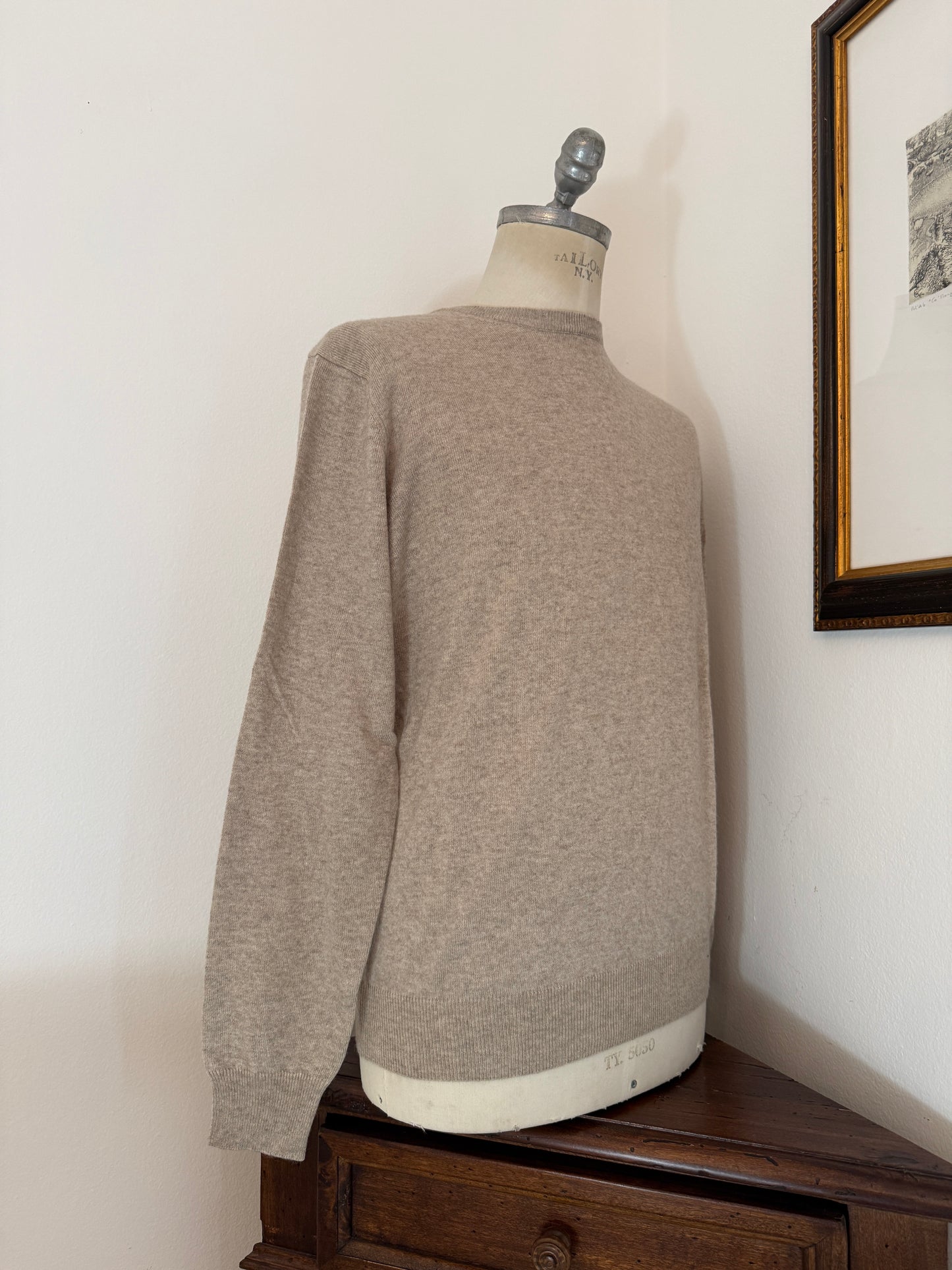 Essential Beige Sweater - Made in Italy