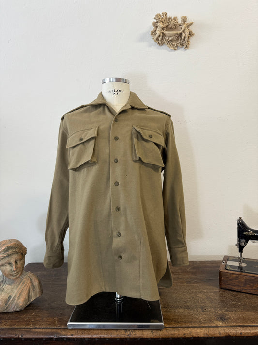 Vintage Italian Army Flannel Shirt “M”