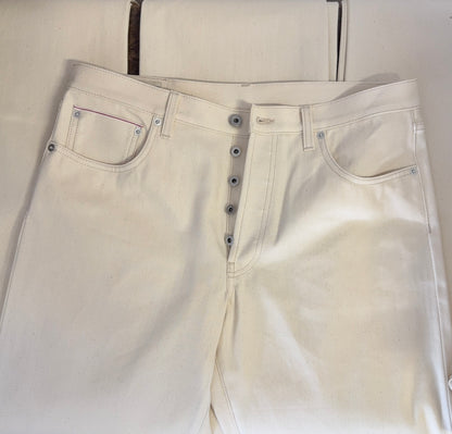Ecru Selvedge Pants Made in Italy - Mister Archive®