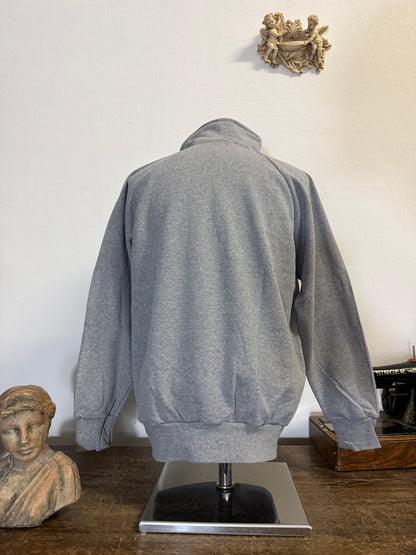 Raglan Grey Half Zip Sweatshirt - Made in Italy