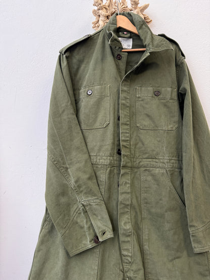 Vintage 1950s Dutch military-style olive drab utility coverall / workwear jumpsuit “L”
