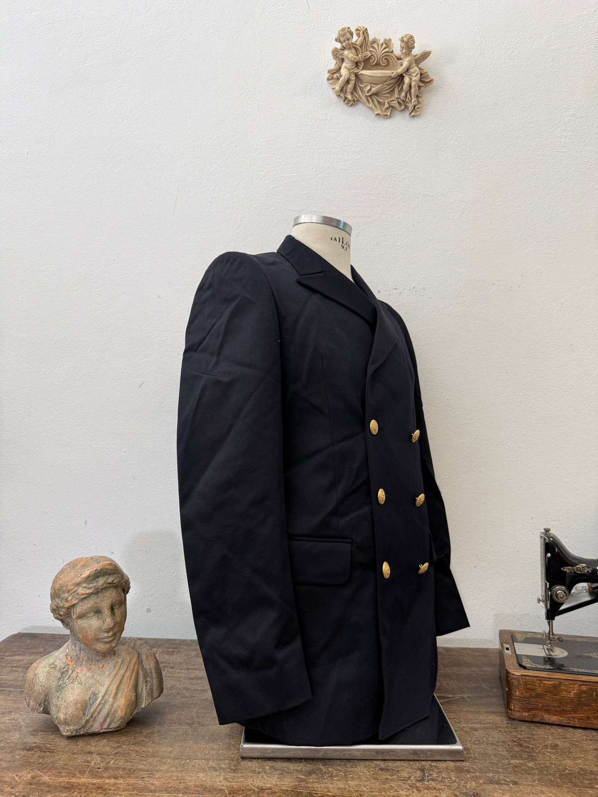 Vintage Italian Navy Double Breasted Jacket “S”