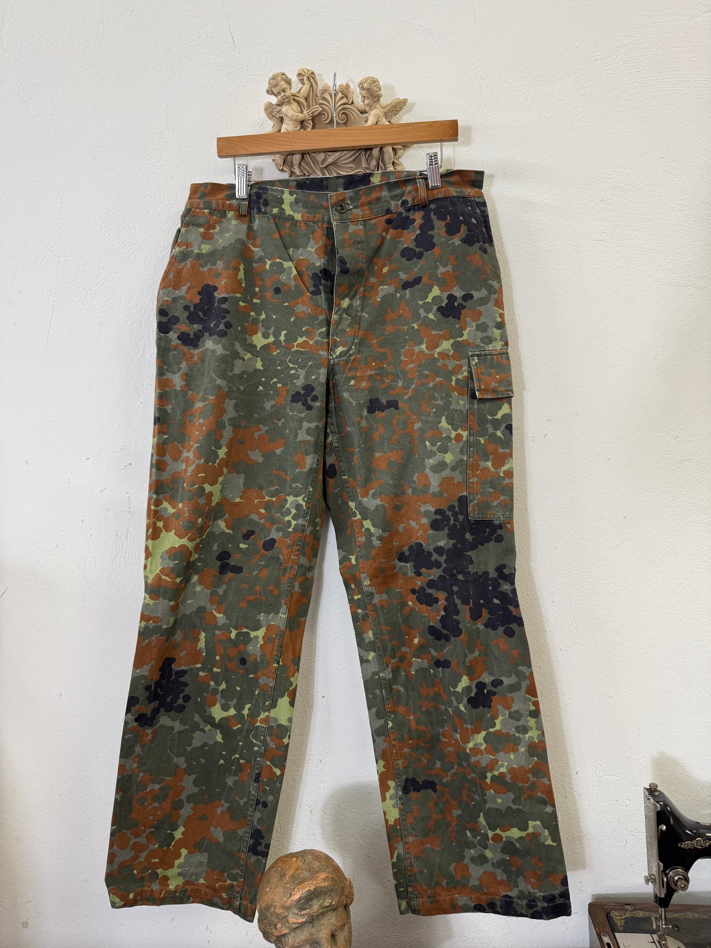 Vintage German Army Camo Cargo Pants “W35”