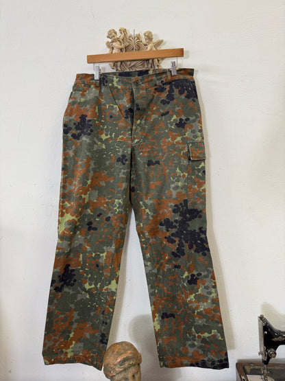 Vintage German Army Camo Cargo Pants “W35”