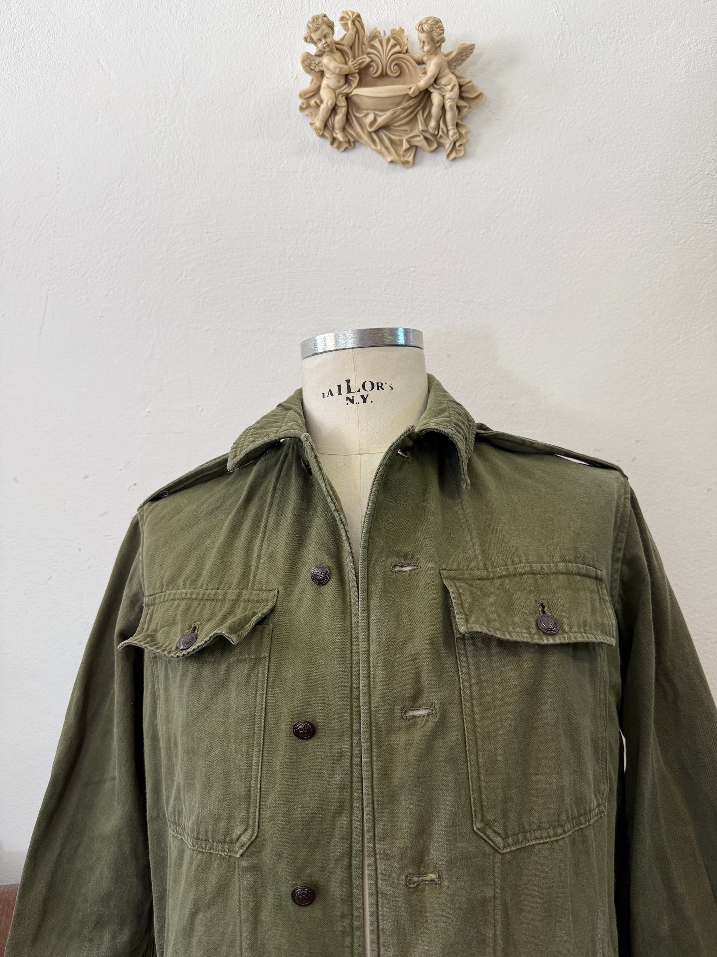Vintage 80’s Faded Hungarian Army Shirt “XS”